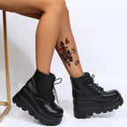 2026 Winter New Women's Comfortable & Stylish High-Top Wedge Boots