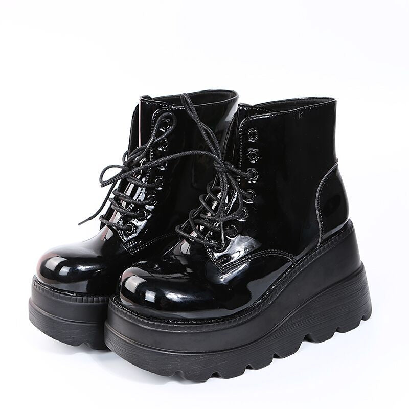 2026 Winter New Women's Comfortable & Stylish High-Top Wedge Boots