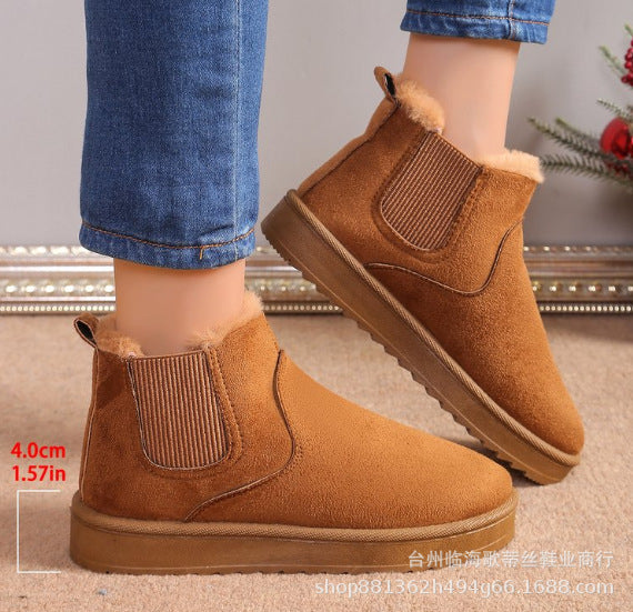 Women's Winter Platform Snow Boots – Warm and Fleece-Lined